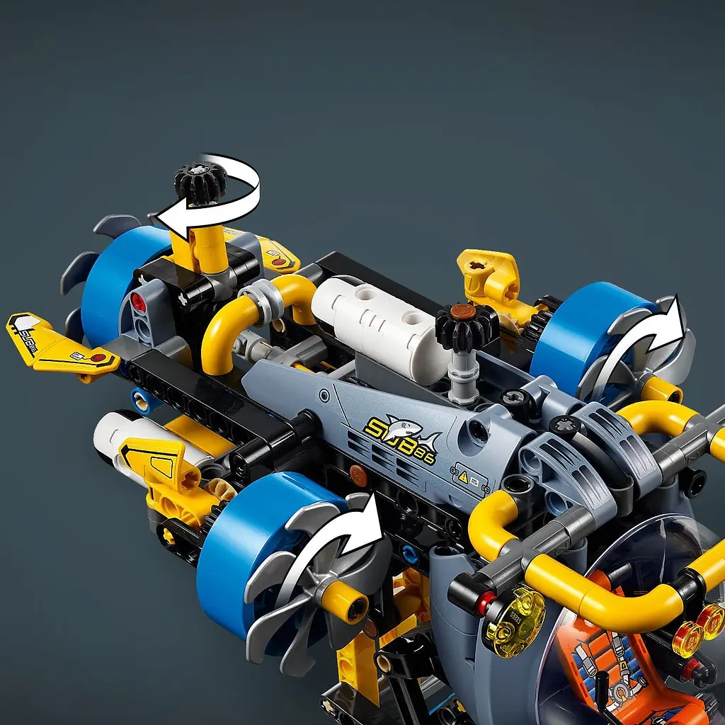 Конструктор LEGO Technic Глубоководная исследовательская подводная лодка 413 деталей (42201) - фото 7