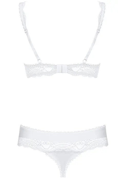 Білий комплект білизни Miamor set-б-L/XL Obsessive Miamor set-б-L/XL 91987 - фото 4
