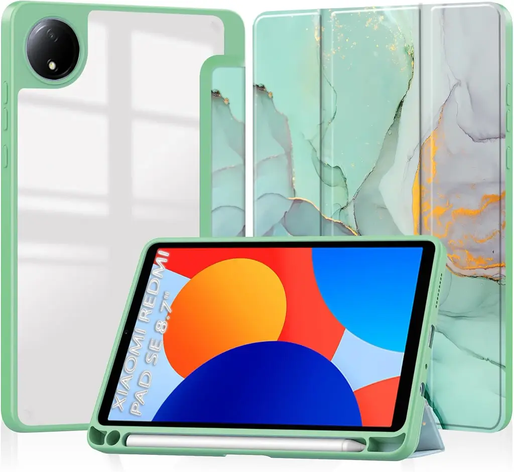 Чохол до планшета BeCover Soft Edge TPU Xiaomi Redmi Pad SE 8.7" Green Marble (712574) - фото 7