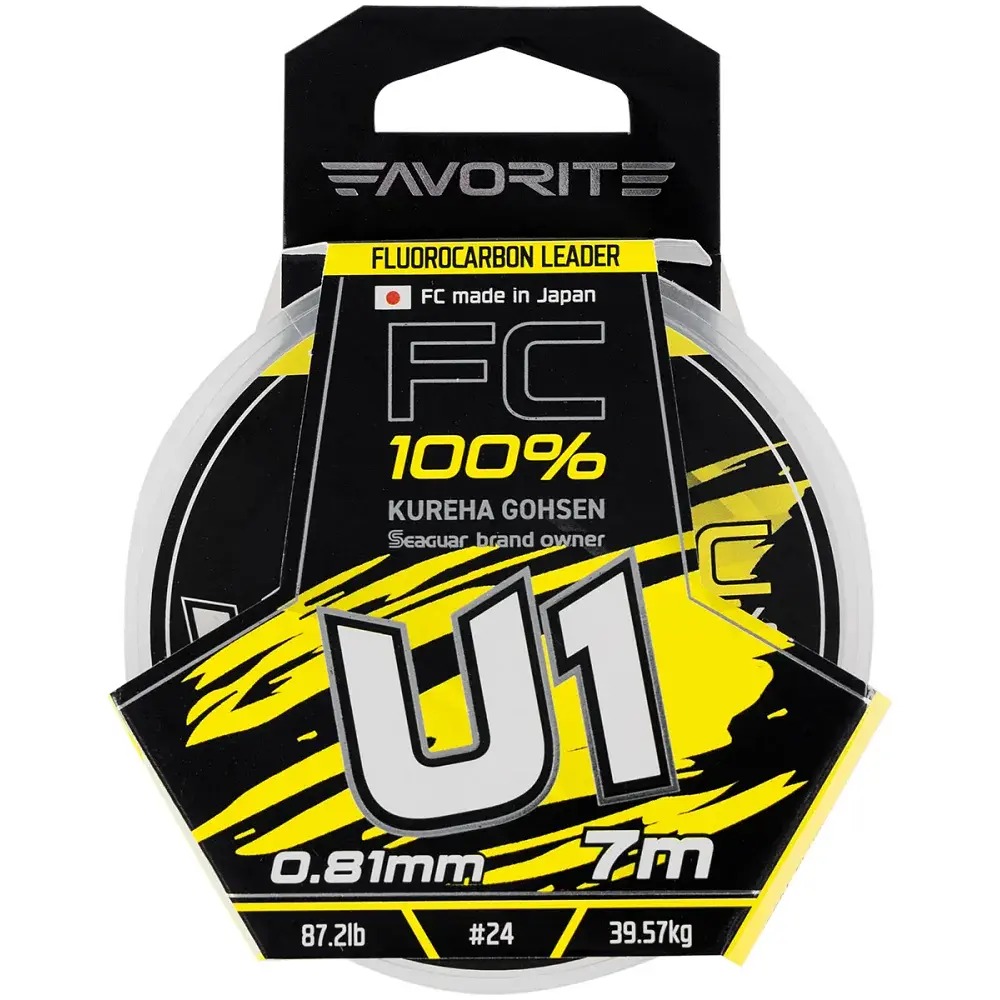 Флюорокарбон Favorite U1 FC 7 м 24/0.81 мм 87.2 lb/39.57 кг - фото 2