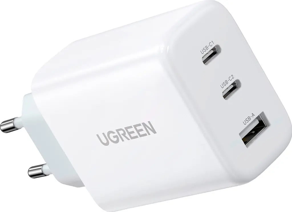 Мережевий зарядний пристрій Ugreen CD275 65W 2xUSB-C 1xUSB-A Fast Charger White [90496] [99283] - фото 2