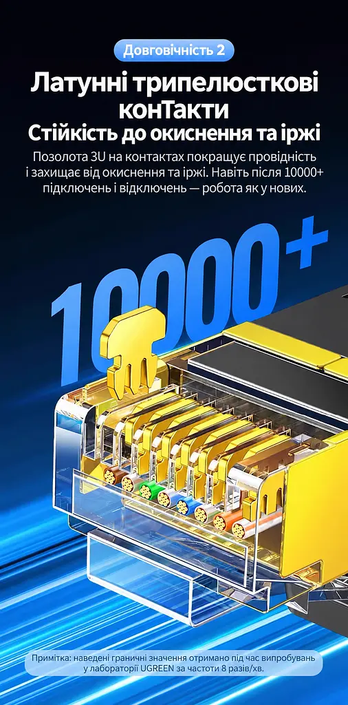 Плоский мережевий кабель UGREEN NW106 2 м патч-корд Ethernet RJ45 штекер на RJ45 штекер Cat 7 до 10 Гбіт/с екранований U/FTP жили з чистої міді 600 МГц чорний (11261) - фото 6