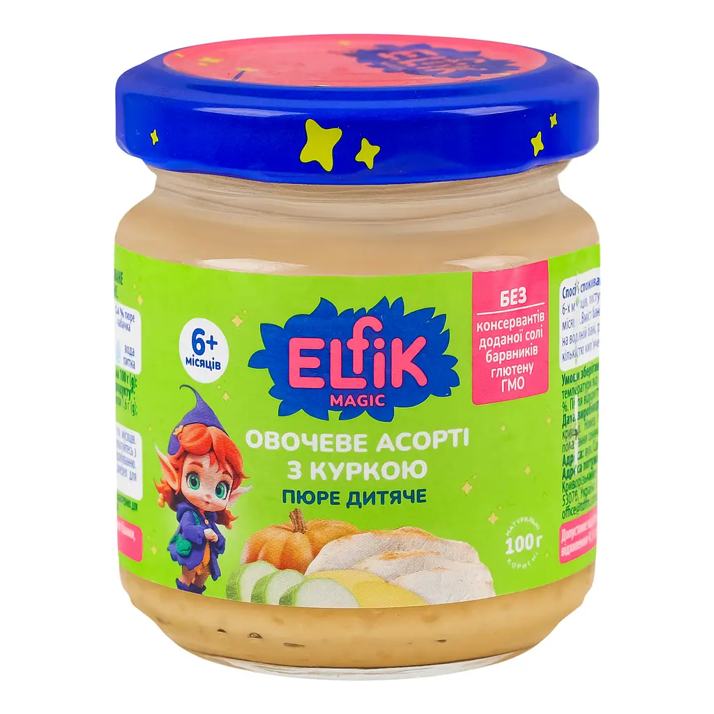 Пюре Elfik Magic овощное ассорти с курицей 100 г - фото 5