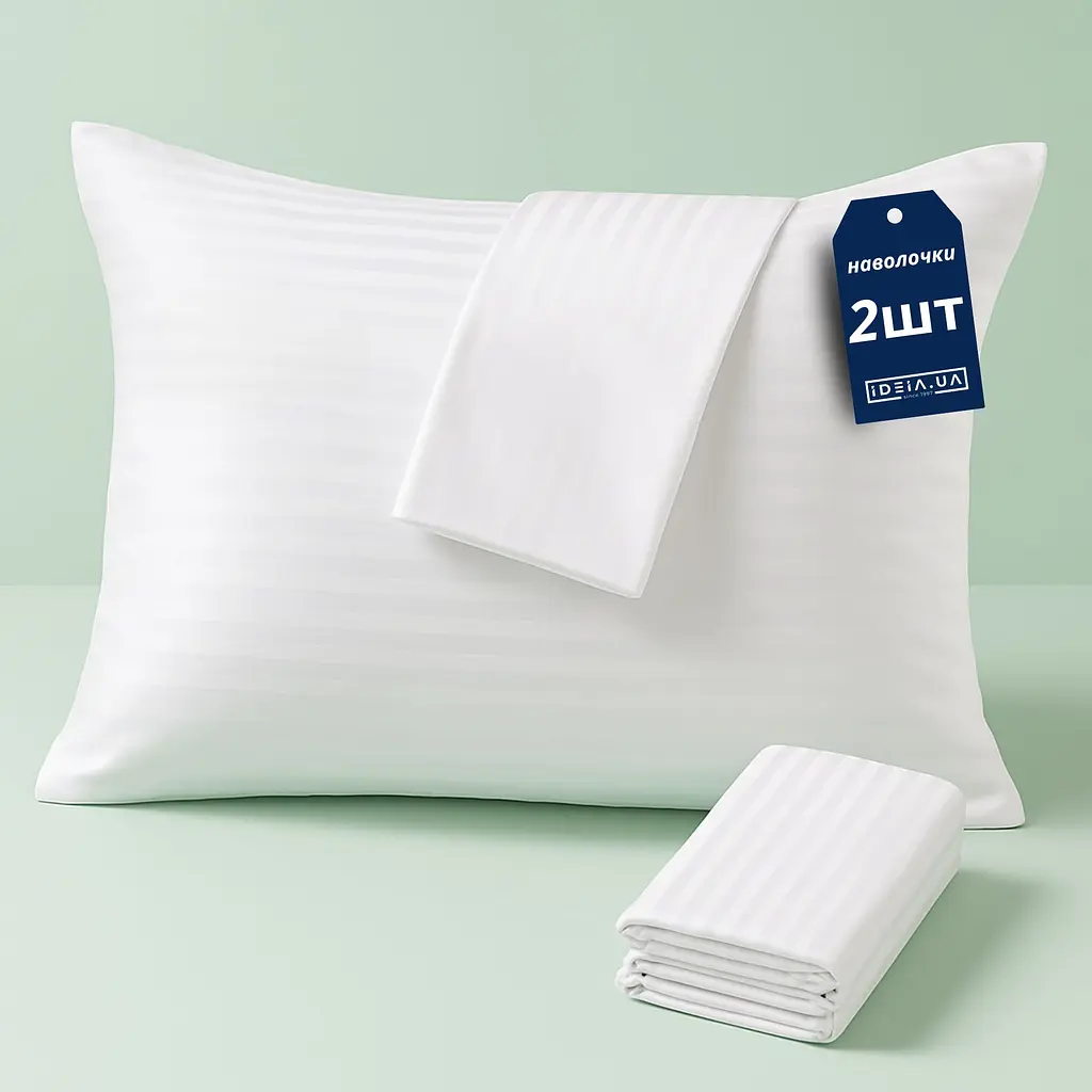 Комплект постільної білизни Ideia євро страйп білий (8-36083_страйп білий) - фото 2