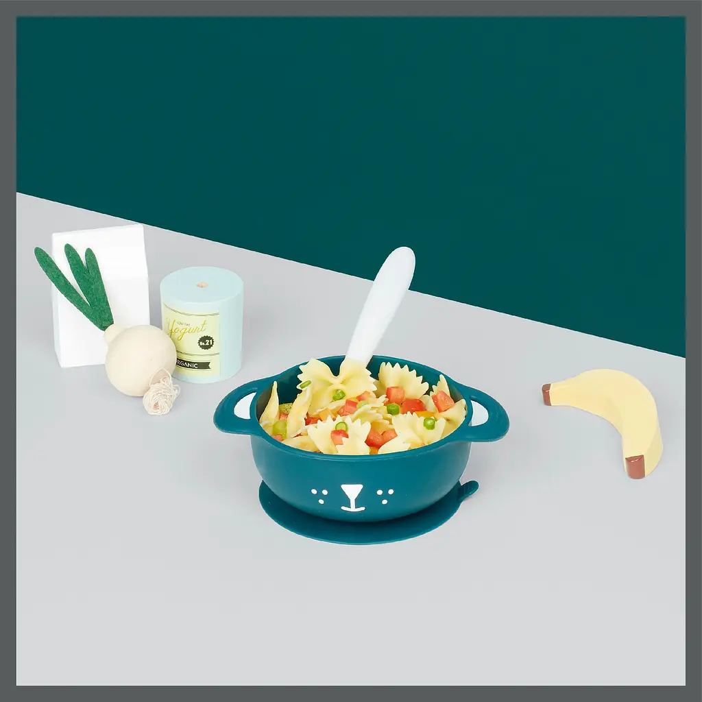 Набір тарілка на присосці і ложка Babymoov TAST'ISY, синій (A005405) - фото 6