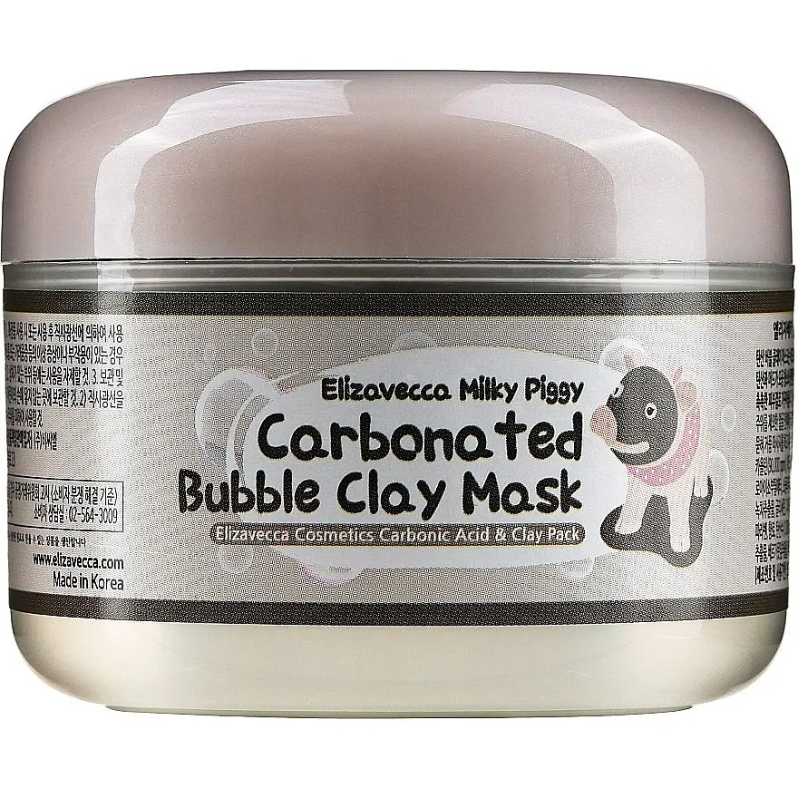 Маска для обличчя глиняно-бульбашкова 100 мл Elizavecca Face Care Milky Piggy Carbonated Bubble Clay Mask - фото 3