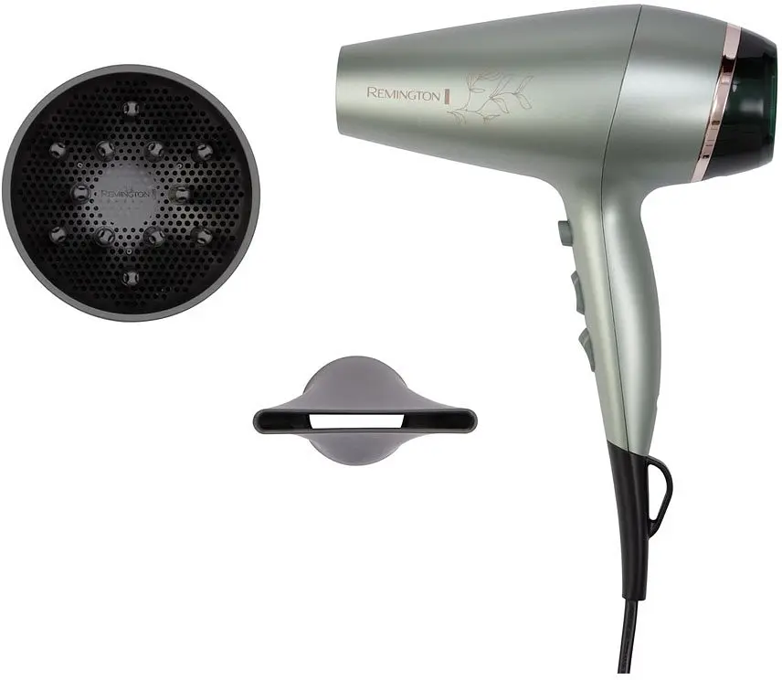 Фен Remington Botanicals, 2300Вт, 3 режими, дифузор, іоніз-я, хол. обдув, м'ятний - фото 3