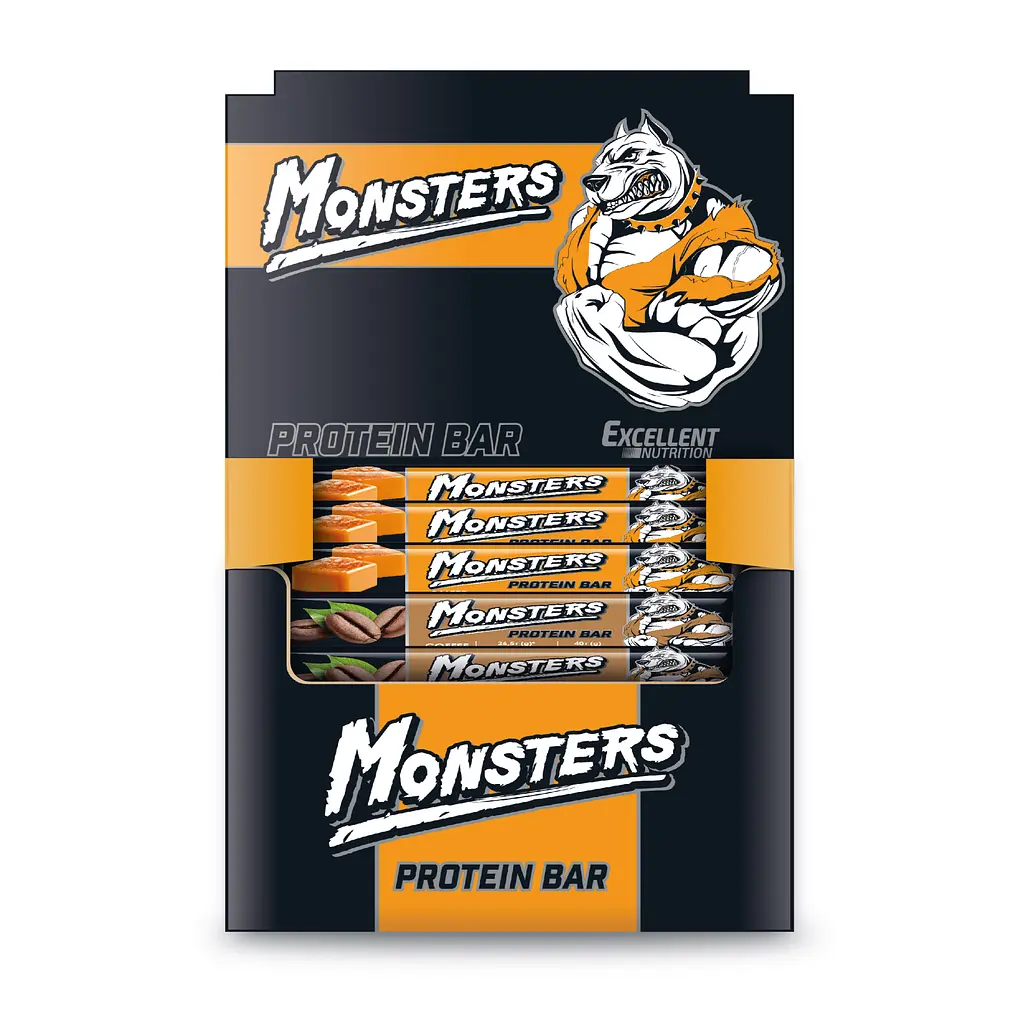 Протеїнові батончики Monsters — 24 × 40 г Peanut Salted Caramel