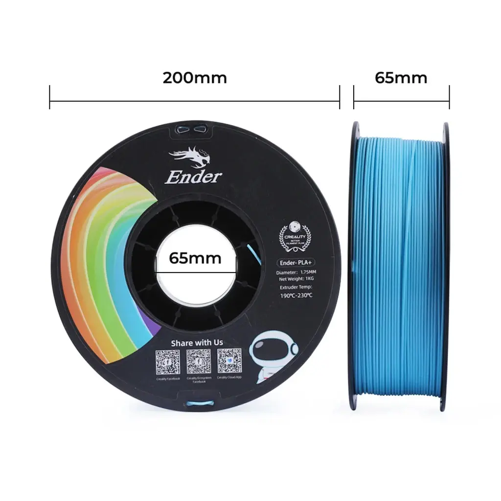 Пластик для 3D-принтера Creality PLA+ 1кг, 1.75мм, blue (3301010310) - фото 7
