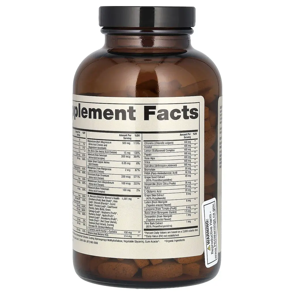 Мультивітаміни для жінок Dr. Mercola Multivitamin Plus Vital Minerals 240 таблеток - фото 3