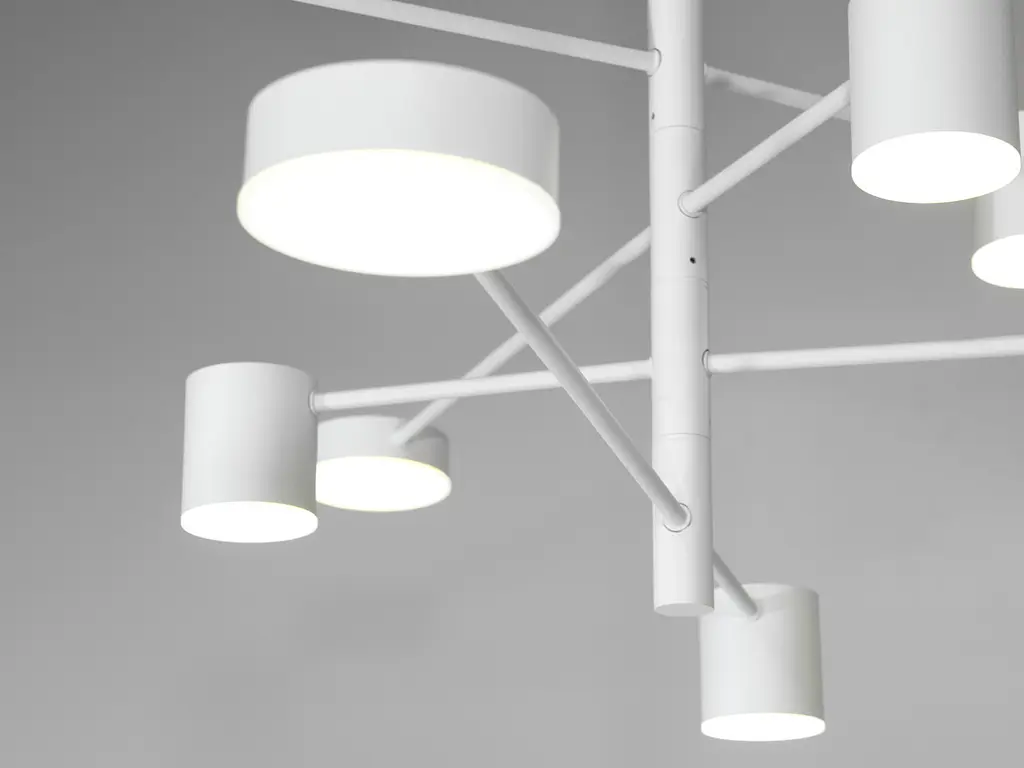 Люстра LED Diasha D302-8WH 40W, 4100K, біла, 8 ламп, для коридору, вітальні, спальні, світлодіодна, IP20, 95 см - фото 3