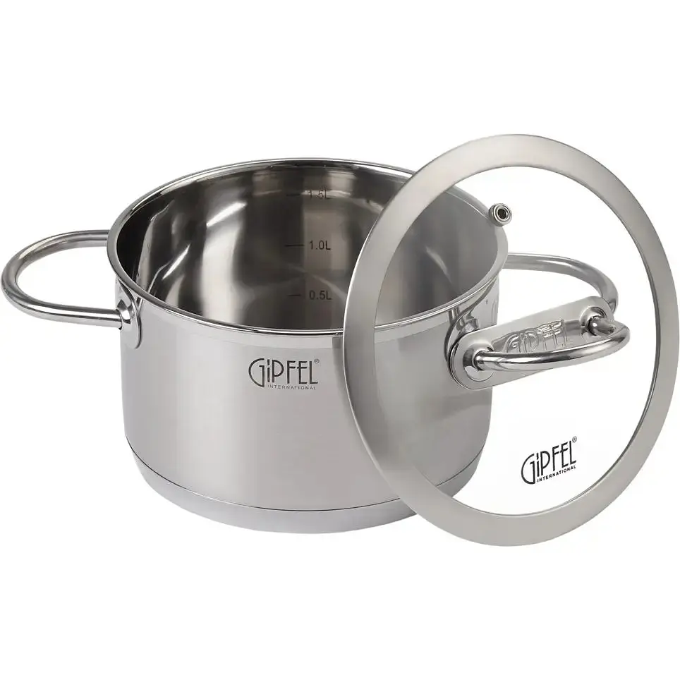 Каструля Gipfel Signo з кришкою 2 л 16х9.5 см (1360)