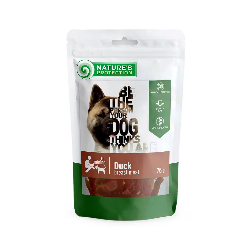 Ласощі для собак Nature's Protection snack for dogs duck breast meat снеки з качки, 75 г