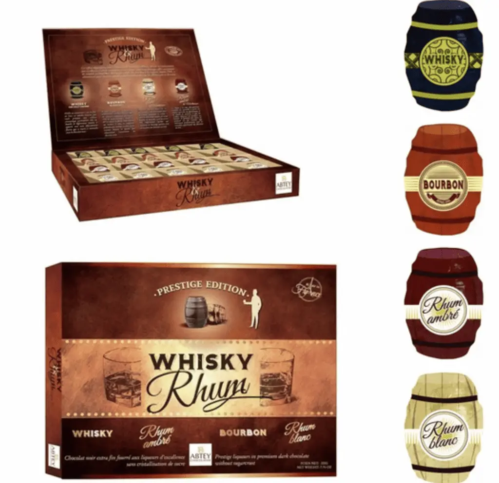 Шоколадні цукерки з алкоголем Abtey Edition Whisky & Rhum 200г - фото 6