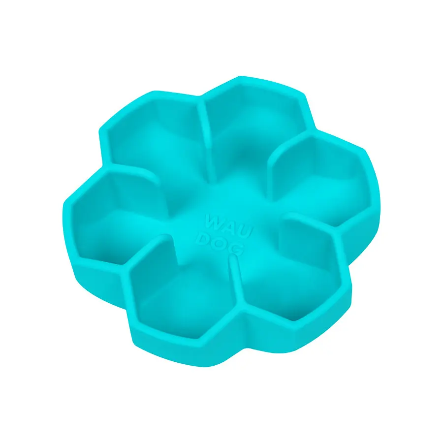 Миска для медленного питания Waudog Silicone 450 мл голубая - фото 5