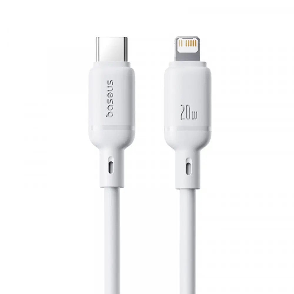 Кабель Baseus Silky Series Fast Charging Cable Type-C to iP 20W 2m White