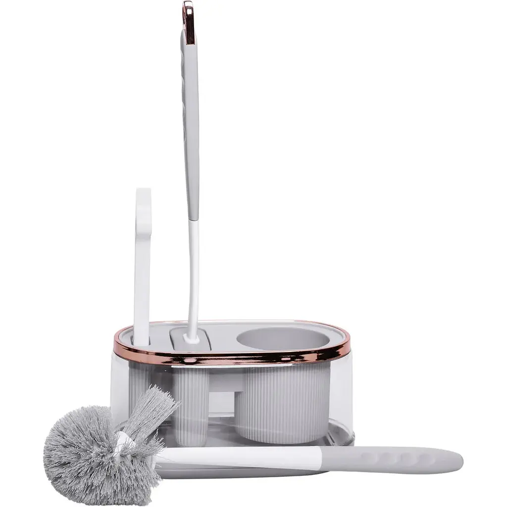 Набор аксессуаров для туалета Household Cleaning Products с серой подставкой HP-35015-47G - фото 6