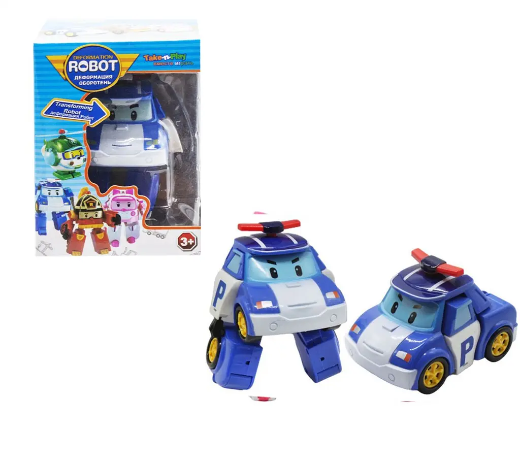 Трансформер 83608 Robocar Poli у коробці (6975839210019) Полыцейська машина Полі Синій