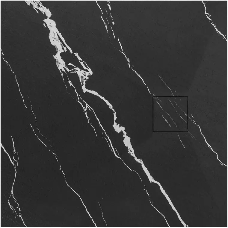 Душевой поддон Rea Magnum 90x90 carrara black REA-K7008, Мрамор - фото 2