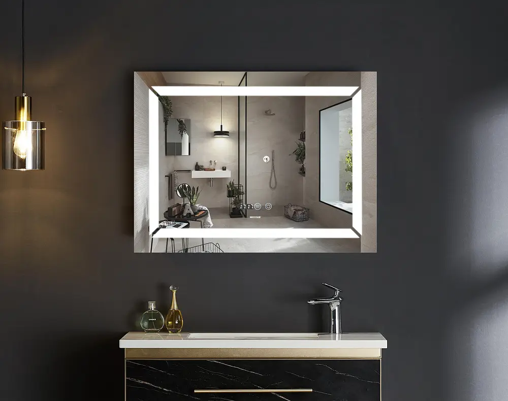 Дзеркало Mixxus Light MR01-90x70 (годинник, LED-підсвічування, антизапотівання) MI5999 - фото 10