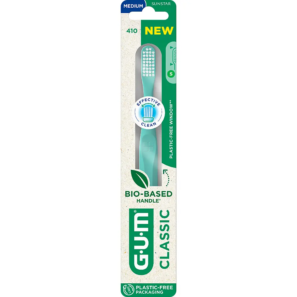 Зубна щітка GUM Classic Bio-Based Handle компактна середня бірюзова - фото 8