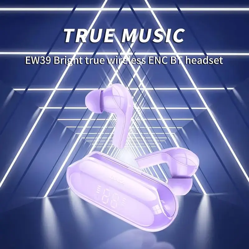 Беспроводные TWS наушники Hoco EW39 вакуумные purple - фото 2