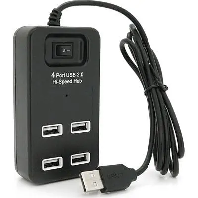 Концентратор Voltronic USB 2.0 to 4xUSB black (YT-HWS4-B) - фото 2