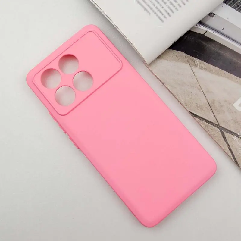 Чехол TPU GETMAN Liquid Silk Full Camera для Xiaomi Poco X6 Pro Розовый / Pink - фото 2