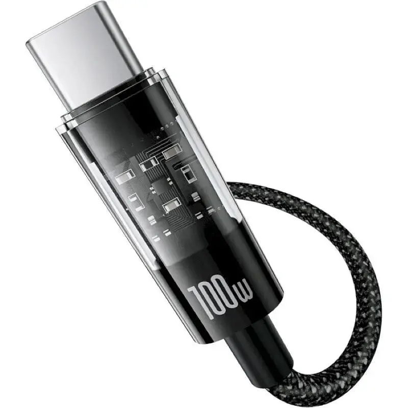 Кабель Baseus Gem USB-A to USB-C 100w 1m Black (P10373002111-00) [155565] - фото 3