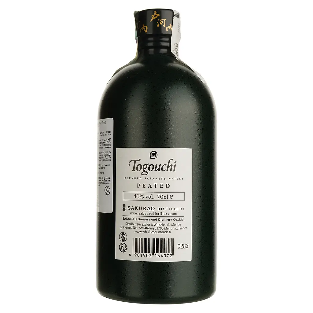 Віскі Togouchi Peated Japanese Blended Whisky 40% 0.7 л у подарунковій упаковці - фото 2