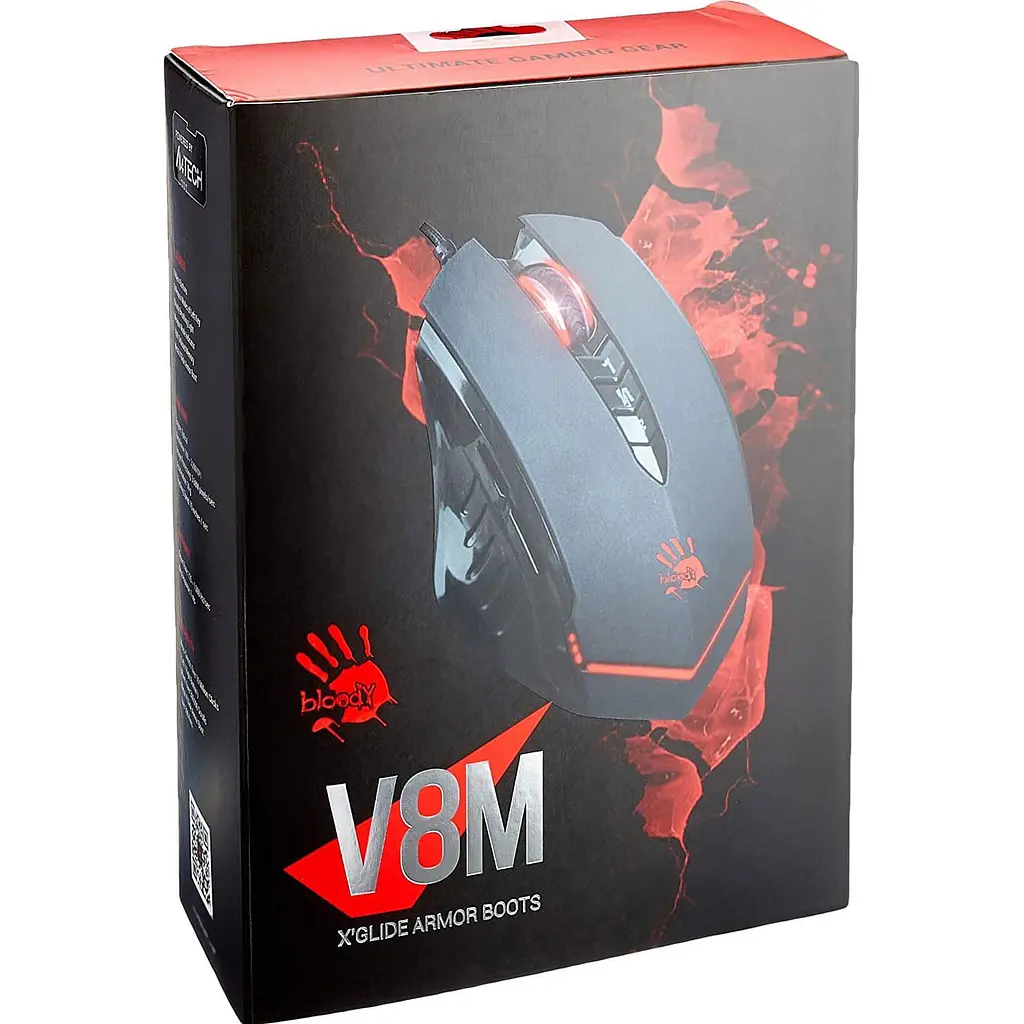 Миша Bloody A4Tech V8M USB Black (V8M (Black)) - фото 4