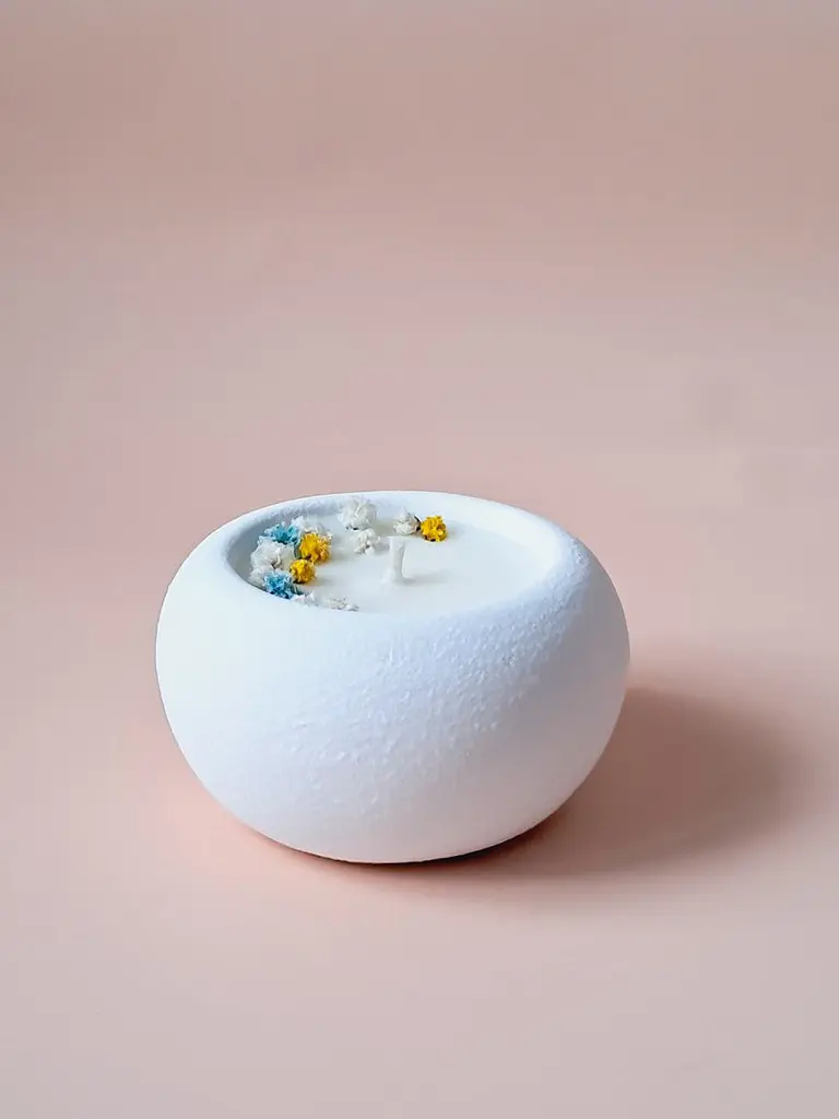 Свічка ручної роботи Svich Shop білого кольору - фото 3