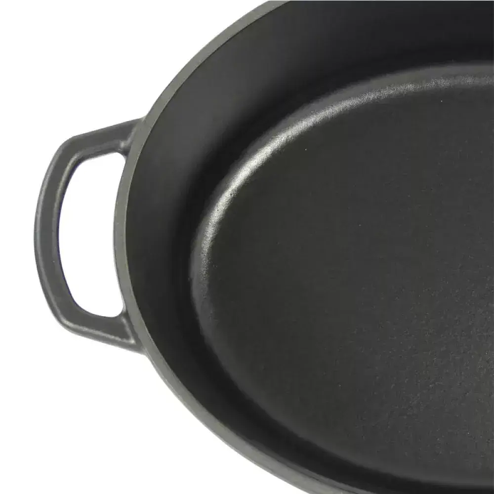 Гусятниця чавунна з кришкою KELA Calido (12473) 33х26х12 см 6 л чорна - фото 4