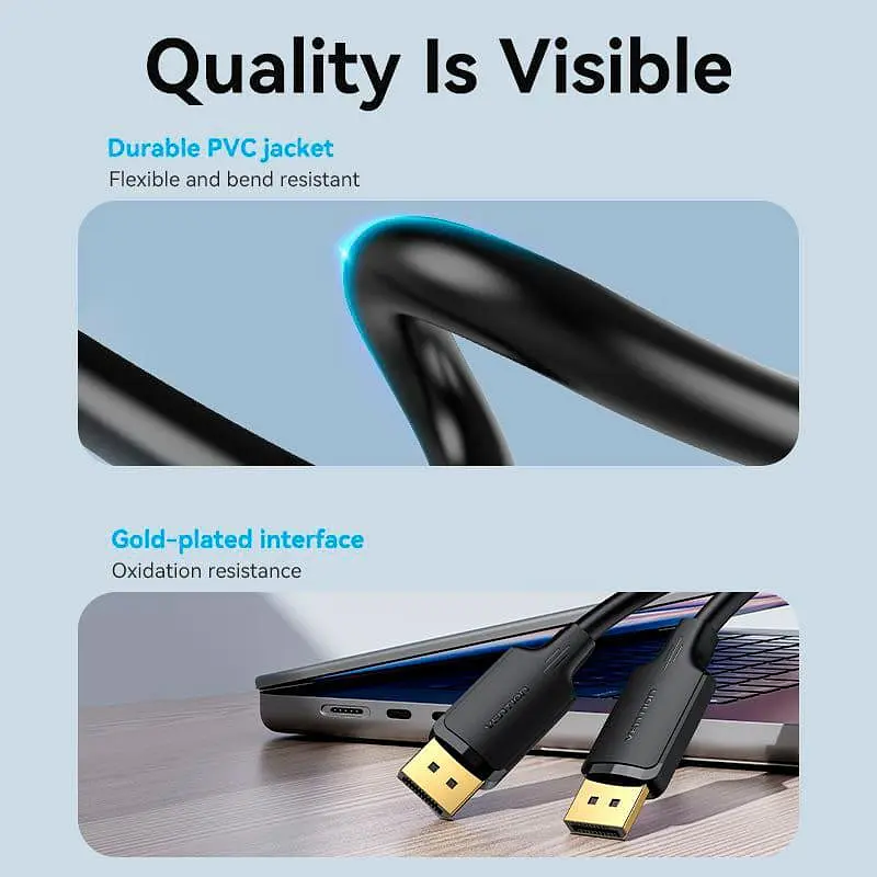 Кабель Vention DisplayPort-DisplayPort V 1.2 1.5 м (HAKBG) - фото 5