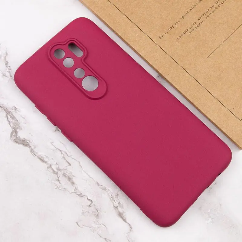 Чехол TPU GETMAN Liquid Silk Full Camera для Xiaomi Redmi 9 Бордовый / Marsala - фото 4