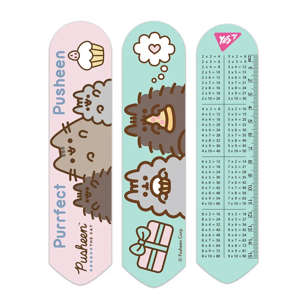 Закладка Yes 708341 Pusheen 2D,рожево-зелена