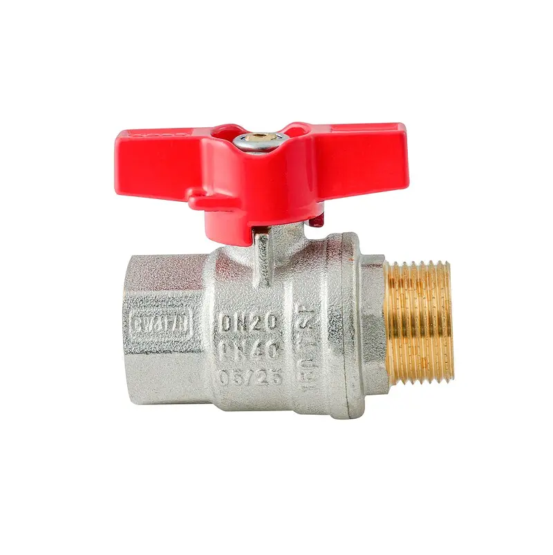 Кран кульовий ГШМ Koer Extreme KE.218-20 - 3/4" FM ручка "метелик" червона KR5760 - фото 6