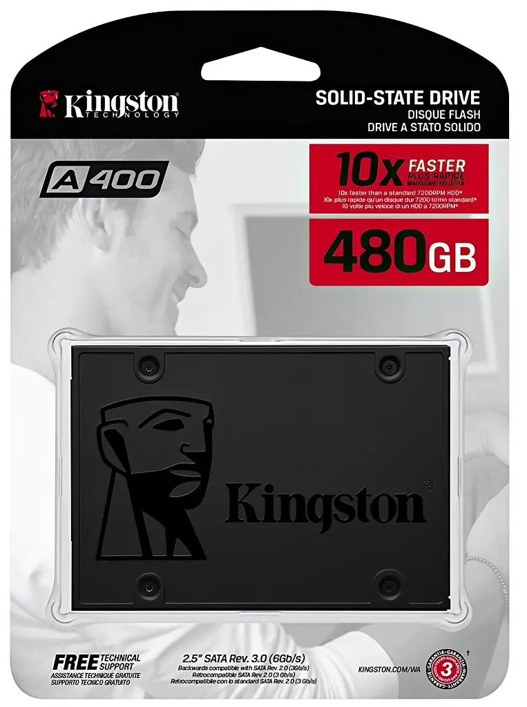 Накопитель SSD 480GB Kingston SSDNow A400 2.5 SATAIII (SA400S37/480G) - фото 4