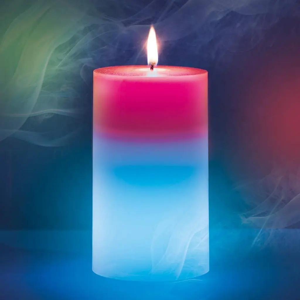 Воскова свічка зі справжнім полум'ям та RGB підсвіткою Candled Mood Madic - фото 2