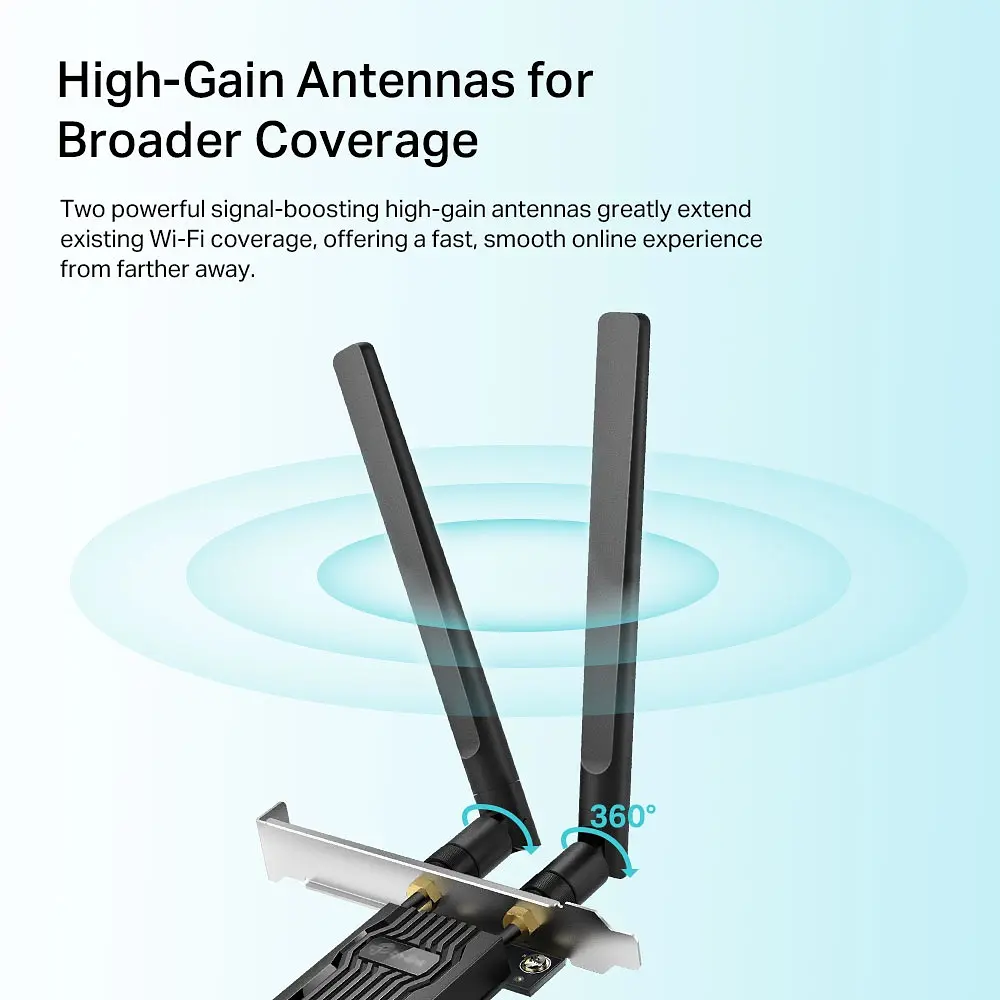 TP-Link Адаптер WiFi Archer TX20E AX1800, PCI-Express x1, BT5.2 - фото 4