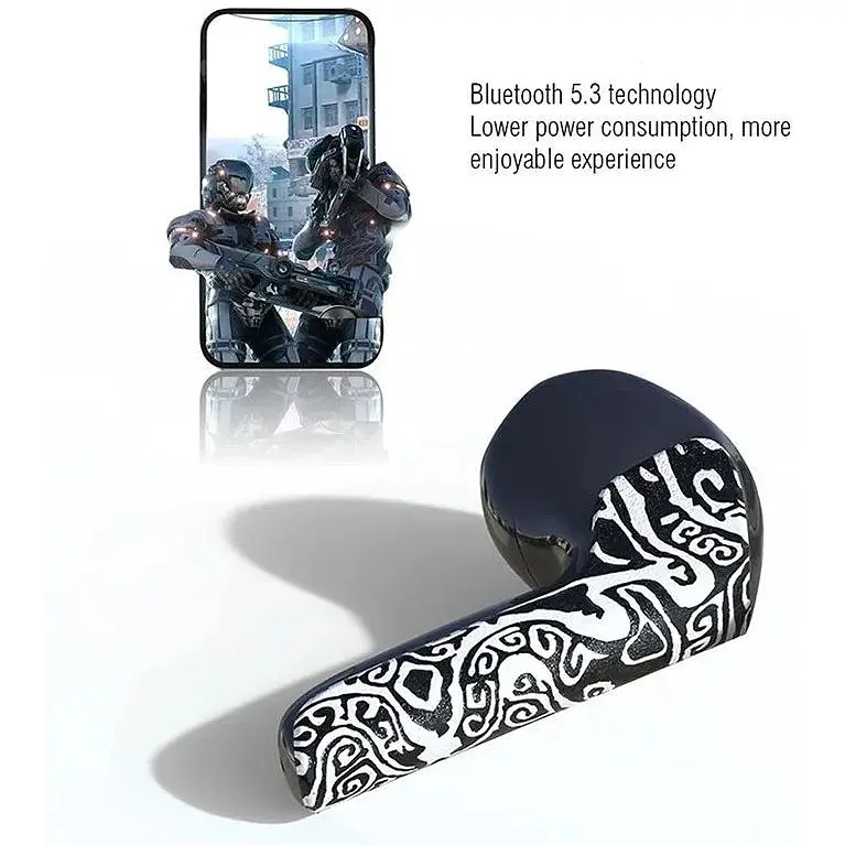 Бездротові навушники Sabbat M200 Bluetooth Coat of Arms з ігровим режимом Чорно-білі - фото 6