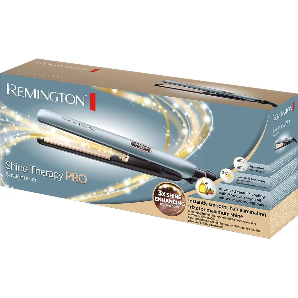 Выпрямитель Remington Shine Therapy PRO S9300 голубой - фото 4
