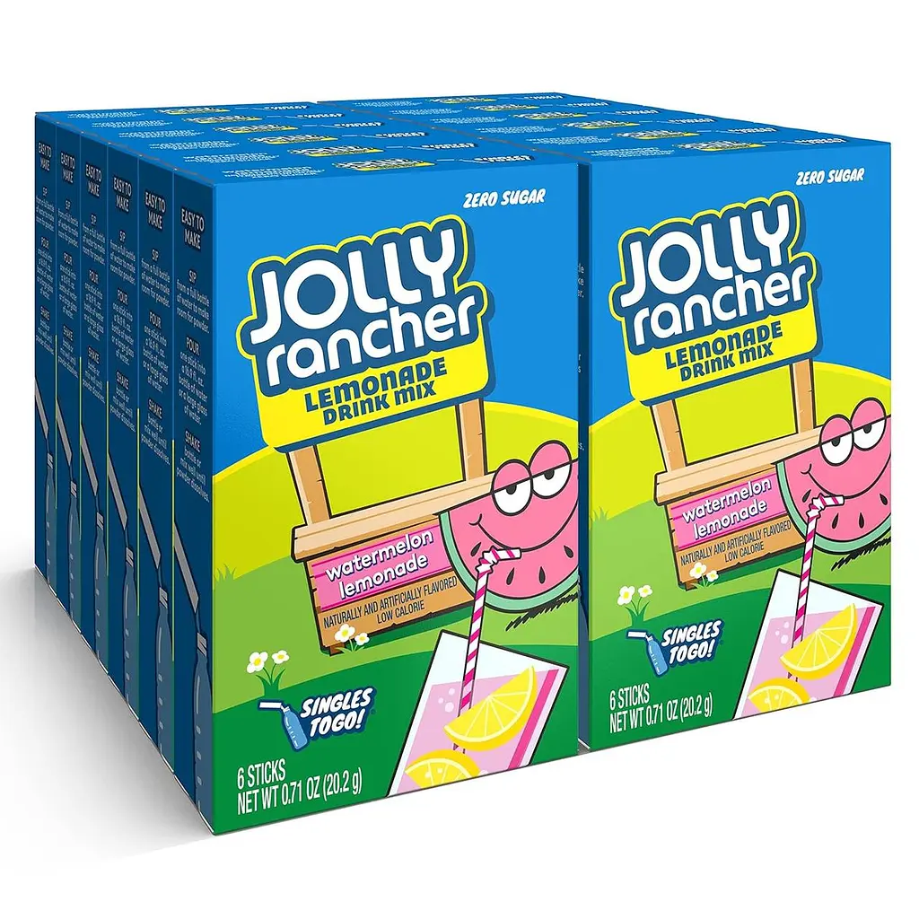 Порошковий напій Jolly Rancher Water Drink Mix Watermelon Lemonade 20.2 г - фото 3