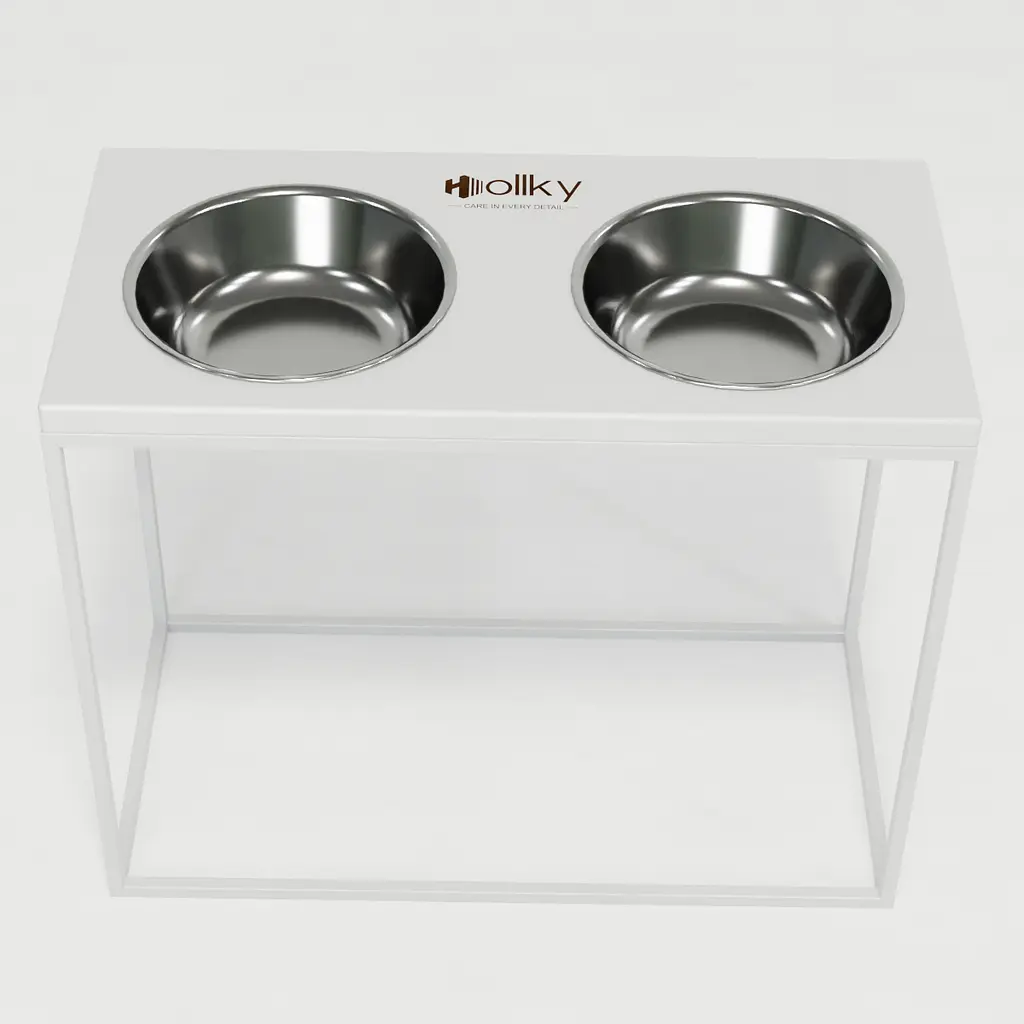 Hollky Base XL40 — миски на підставці для великих собак (2 × 1,8 л, висота 40 см) - фото 9