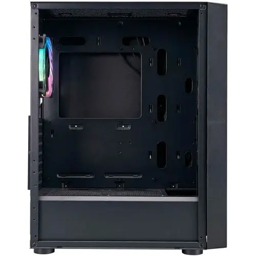 Корпус 1stPlayer Go6-BK-4FS7, Black, без БЖ, Midi Tower, ATX / Micro ATX / Mini ITX, 1xUSB 3.0 / 2xUSB 2.0, макс. CPU - 165 мм / VGA - 320 мм, 4x120 мм RGB, бічна панель із загартованого скла - фото 4