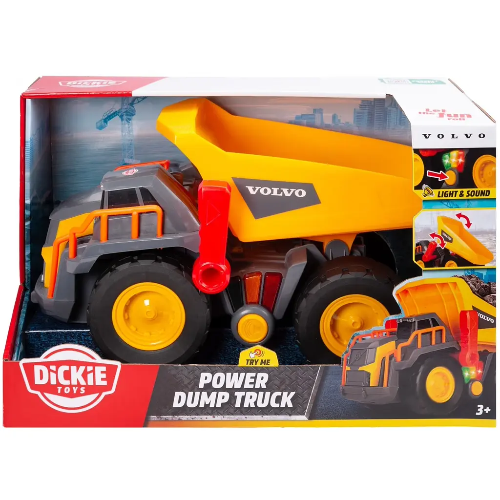 Самоскид Dickie Toys Вольво. Будівельна сила зі звуковими та світловими ефектами 30 см (3725013) - фото 2