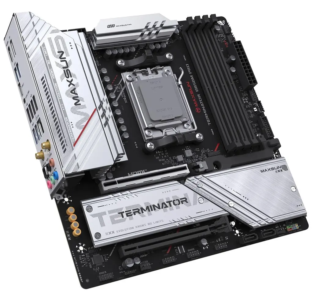 Материнська плата Maxsun Terminator B850M PRO WIFI (MS-Terminator B850M PRO WIFI) (Socket AM5, AMD B850, Micro-ATX) - фото 2