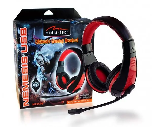 Навушники з мiкрофоном Media-Tech NEMESIS USB 1.9 м Чорний-червоний - фото 7