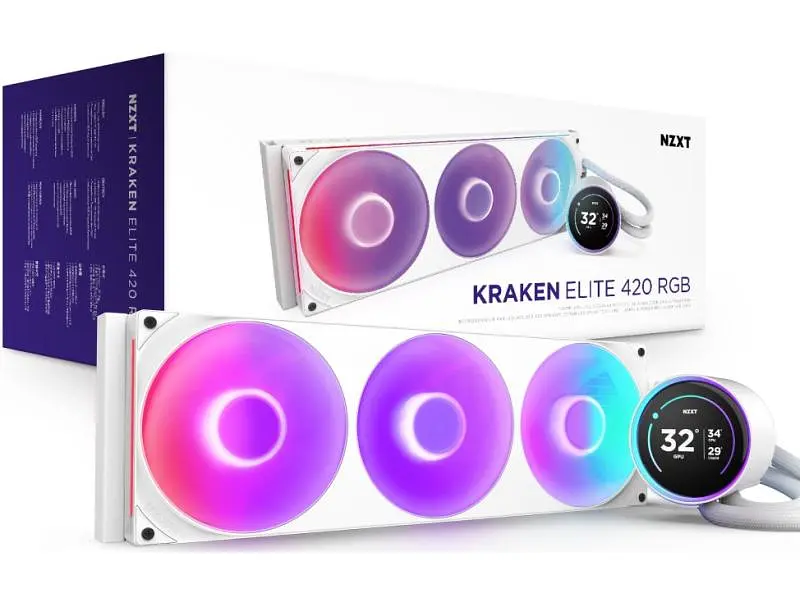 Водяне охолодження NZXT Kraken Elite 480 RGB (2024) White (RL-KR42E-W2) - фото 2