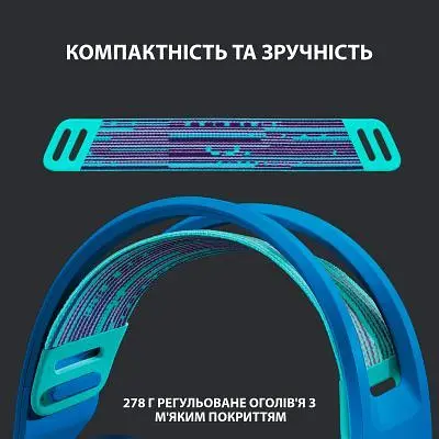 Навушники Logitech G733 Lightspeed Wireless RGB Gaming Headset Blue (981-000943) - фото 2